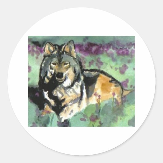 Wolf van Paula Atwell Ronde Sticker (Voorkant)