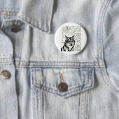 Wolf van Wisdom Ronde Button 5,7 Cm (In situ)
