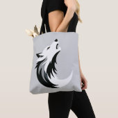 Wolf Vector Art Animal Modern Urban City Graphic Tote Bag (Dichtbij)