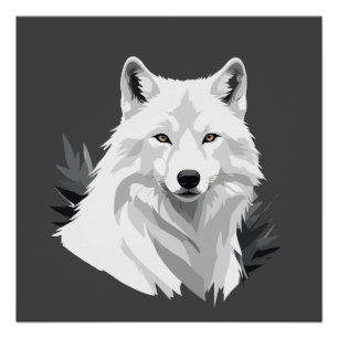 Wolf Vector Grafische Kunst Portret Dierlijke Gees Perfect Poster