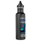 Wolf vergist me ooit mijn stilte om mijn onbegrip waterfles (Links)