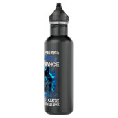 Wolf vergist me ooit mijn stilte om mijn onbegrip waterfles (Rechts)