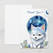 Wolf Verjaardag Bedankkaart (Voorkant / Achterkant)