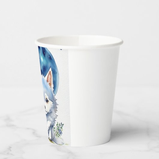 Wolf Verjaardag Papieren Bekers (Links)