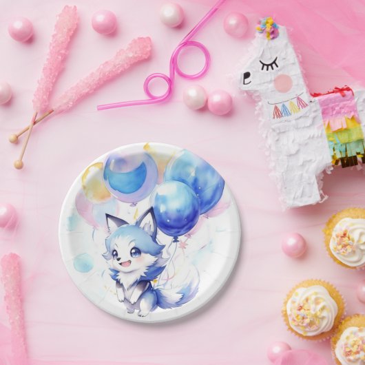 Wolf Verjaardag Papieren Bordje (Feest)