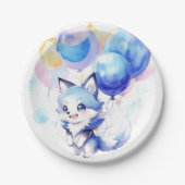 Wolf Verjaardag Papieren Bordje (Voorkant)