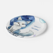 Wolf Verjaardag Papieren Bordje (Gekanteld)