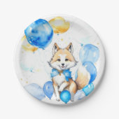 Wolf Verjaardag Papieren Bordje (Voorkant)