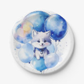 Wolf Verjaardag Papieren Bordje (Voorkant)