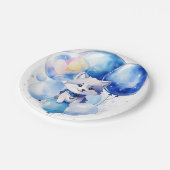 Wolf Verjaardag Papieren Bordje (Gekanteld)