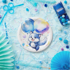 Wolf Verjaardag Papieren Bordje