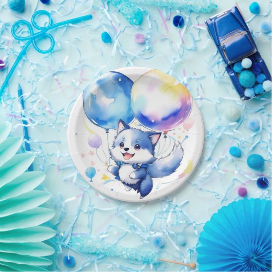 Wolf Verjaardag Papieren Bordje (Feest)