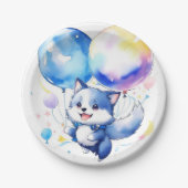 Wolf Verjaardag Papieren Bordje (Voorkant)