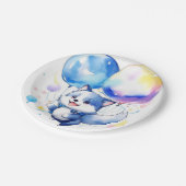 Wolf Verjaardag Papieren Bordje (Gekanteld)