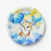 Wolf Verjaardag Papieren Bordje (Voorkant)