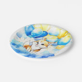 Wolf Verjaardag Papieren Bordje (Gekanteld)