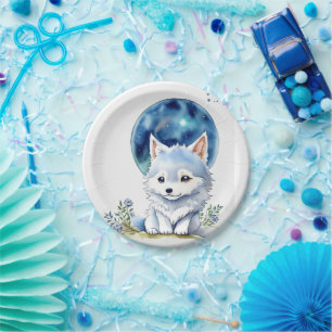 Wolf Verjaardag Papieren Bordje