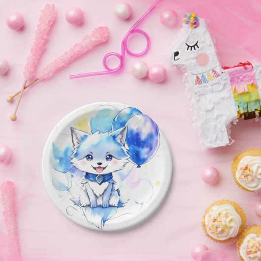 Wolf Verjaardag Papieren Bordje (Feest)