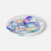 Wolf Verjaardag Papieren Bordje (Gekanteld)