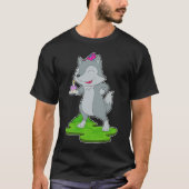 Wolf verjaardagstaart t-shirt (Voorkant)