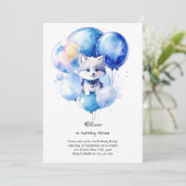 Wolf verjaardagsuitnodiging kaart (Staand voorkant)