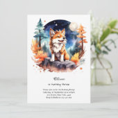 Wolf verjaardagsuitnodiging kaart (Staand voorkant)