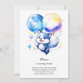 Wolf verjaardagsuitnodiging kaart (Voorkant)