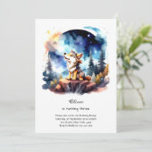 Wolf verjaardagsuitnodiging kaart (Staand voorkant)