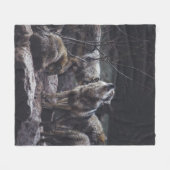 WOLF VERPAKKING OP ROCK FORMATIE FLEECE DEKEN (Voorkant (Horizontaal))