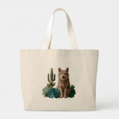 Wolf Vier: Grote Tote Bag (Achterkant)
