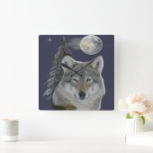 wolf vierkante klok (Huis)