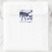 Wolf Vierkante Sticker (Tas)