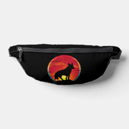 Wolf Vintage Sunset T-Shirt Heuptasje