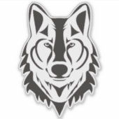 Wolf Vinyl Sticker (Voorkant)