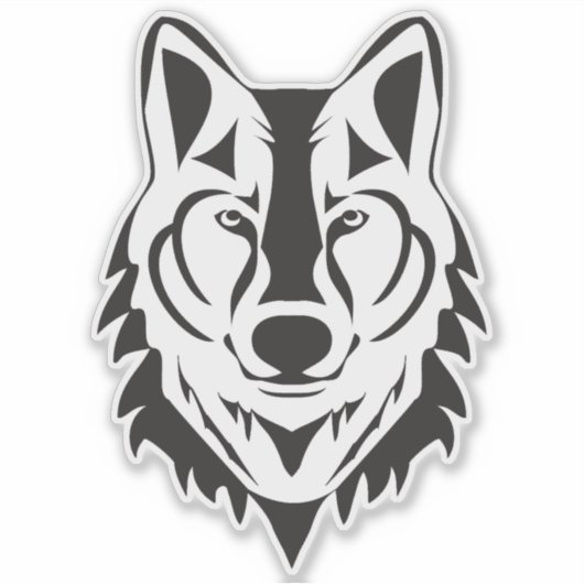 Wolf Vinyl Sticker (Voorkant)