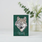wolf visitekaartje (Staand voorkant)