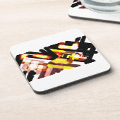 Wolf vlucht nacht bier onderzetter (Linkerzijde)