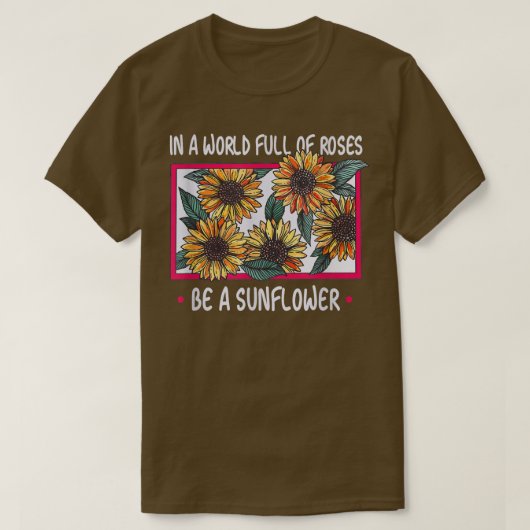 Wolf vol Rozen zijn zonnebloempitten T-shirt (Design voorkant)