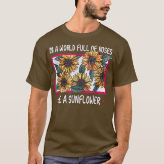 Wolf vol Rozen zijn zonnebloempitten T-shirt