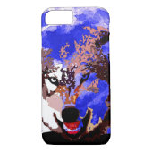 Wolf & Volle Maan iPhone 7 Hoesje (Achterkant)