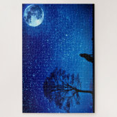 Wolf Volle Maan Puzzels (Verticaal)