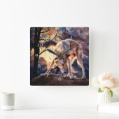 WOLF VOLLE MAAN REACTIES VIERKANTE KLOK (Huis)