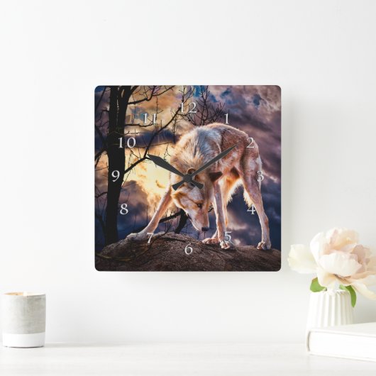 WOLF VOLLE MAAN REACTIES VIERKANTE KLOK (Huis)