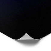 Wolf Volmaan Blauwe Zwarte Poster (Hoek)