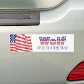 Wolf voor de Amerikaanse vlag van het Congres Patr Bumpersticker (Op auto)