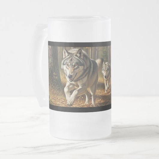 Wolf Vorstglas Mok stijl 1 (Voorkant links)
