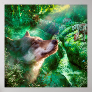 WOLF VRIJ VAN LEVEN POSTER