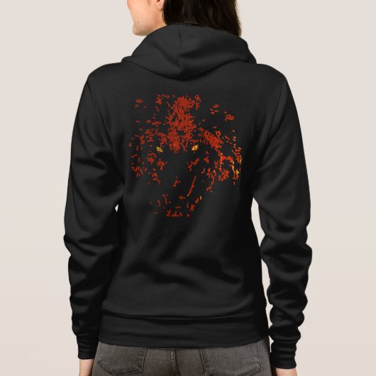 wolf vrouwen hoodie (Achterkant)