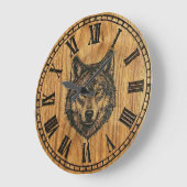 Wolf Wandklok – Stille Wilde Bewaker (Hoek)