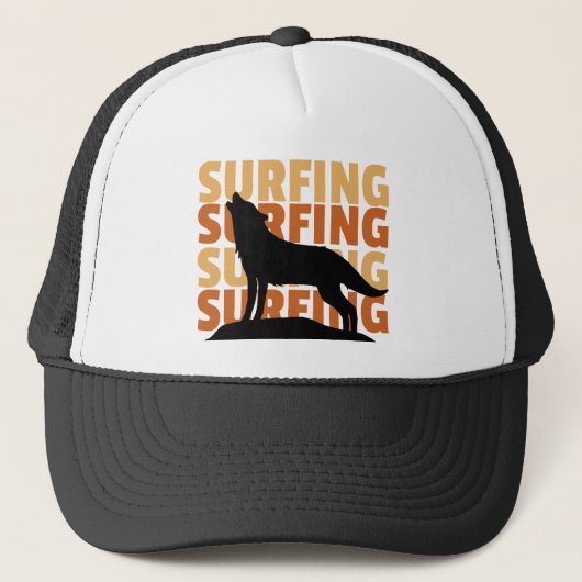 Wolf wants to surf surf surf trucker pet (Voorkant)